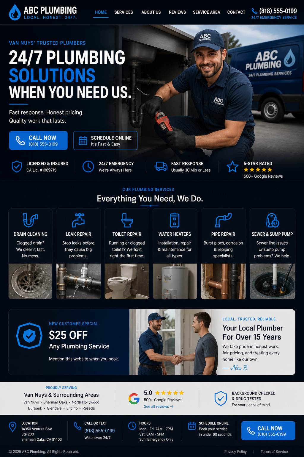 ABC Plumbing modern website